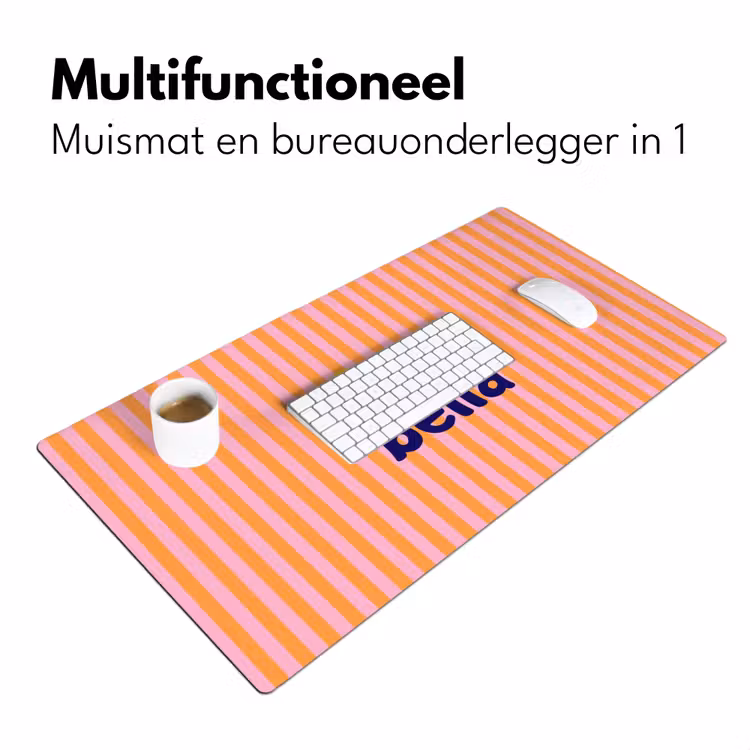 Bureau onderlegger - Verticaal - Strepen - Oranje - Ciao bella — 7