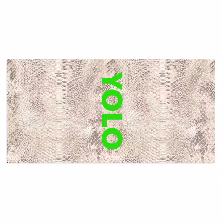 Bureau onderlegger - YOLO - Groen - Neon - Slangenprnt — 2