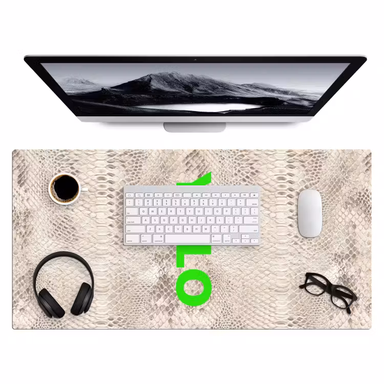 Bureau onderlegger - YOLO - Groen - Neon - Slangenprnt — 4
