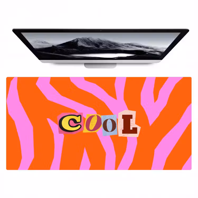 Bureau onderlegger - Zebraprint - Grafisch - COOL - Oranje — 1
