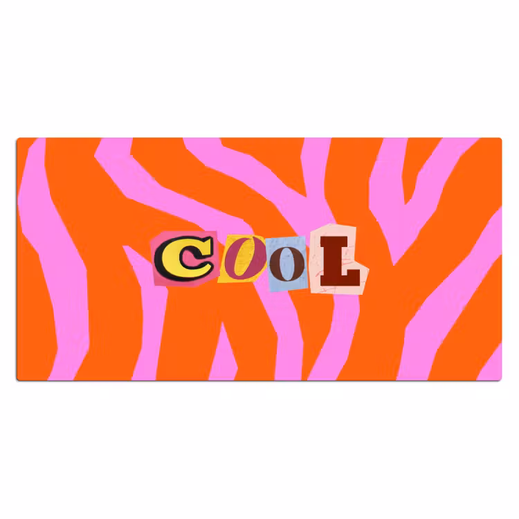 Bureau onderlegger - Zebraprint - Grafisch - COOL - Oranje — 2