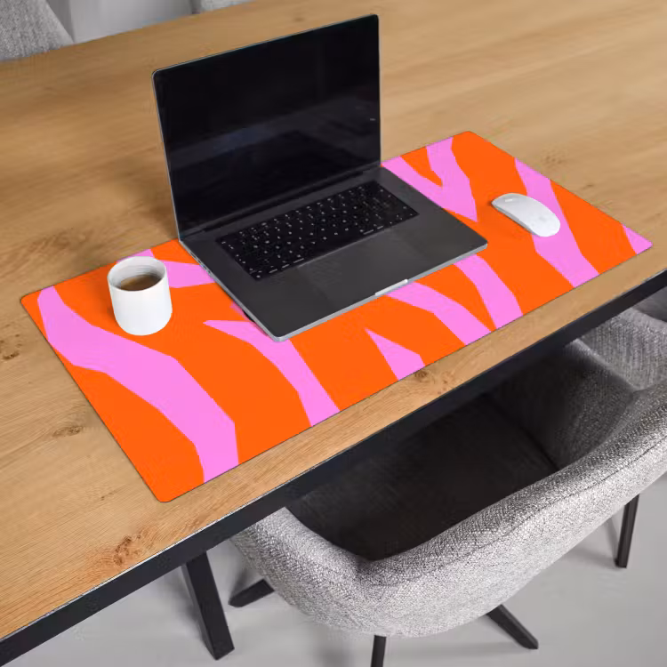 Bureau onderlegger - Zebraprint - Grafisch - COOL - Oranje — 3
