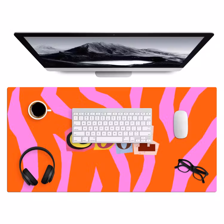 Bureau onderlegger - Zebraprint - Grafisch - COOL - Oranje — 4