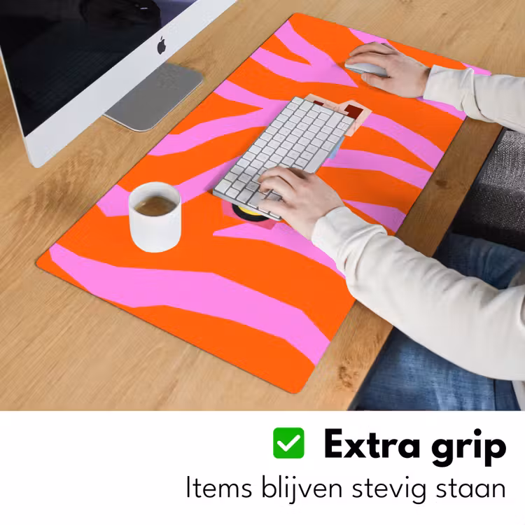 Bureau onderlegger - Zebraprint - Grafisch - COOL - Oranje — 6