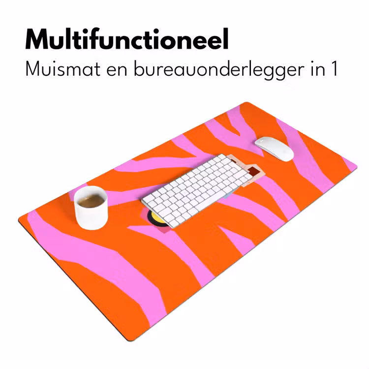 Bureau onderlegger - Zebraprint - Grafisch - COOL - Oranje — 7
