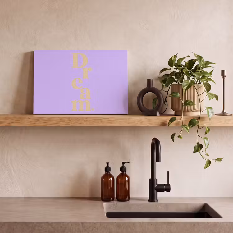 Canvas schilderij - Dream - Paars - Typografisch — 3