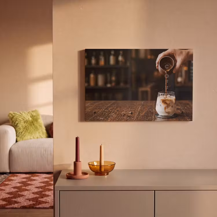 Canvas schilderij - Espresso - Melk - Café — 1