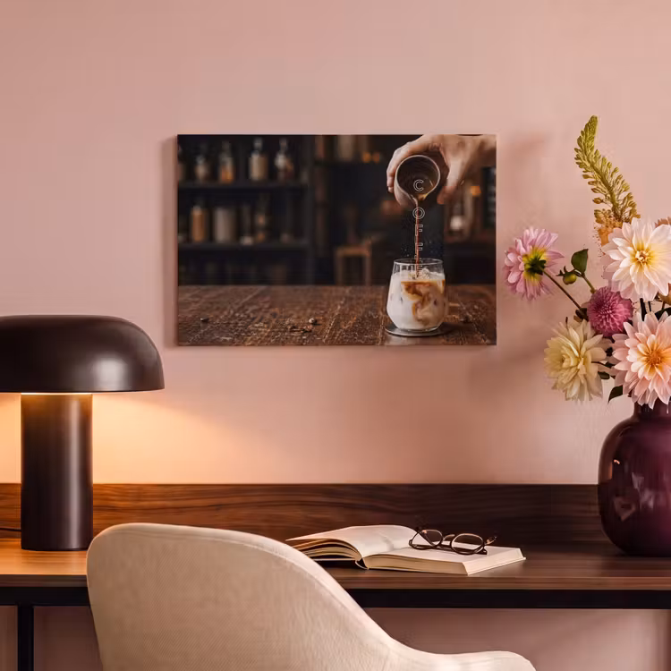 Canvas schilderij - Espresso - Melk - Café — 3