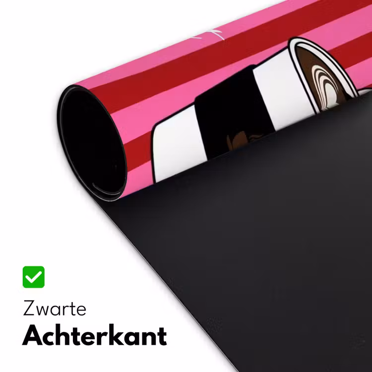 Bureau onderlegger - Roze - Strepen - Koffie - Maandag — 5