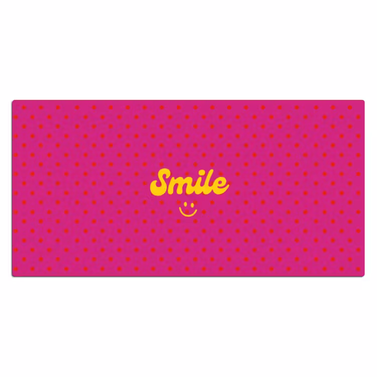 Bureau onderlegger - Smile - Stippen - Geel - Smiley - Roze — 2