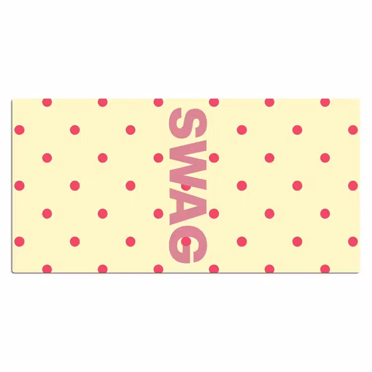 Bureau onderlegger - Swag - Roze - Stippen - Geel — 2