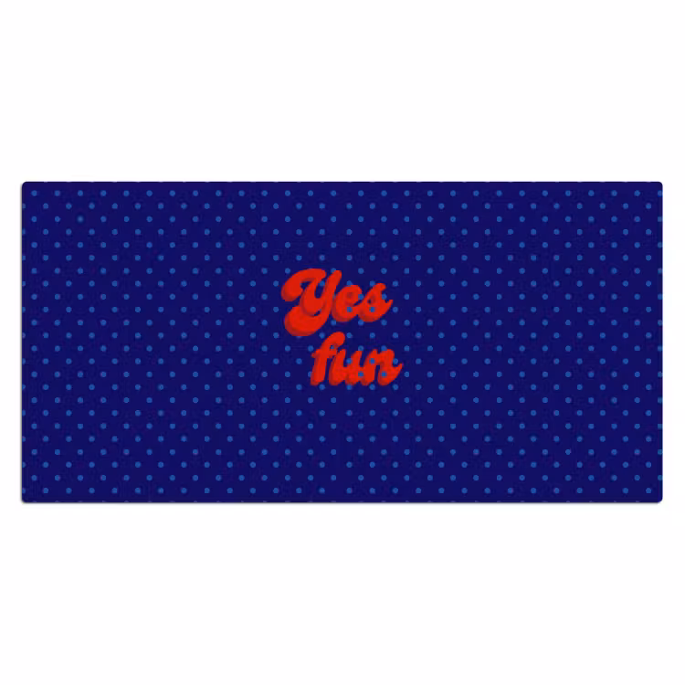 Bureau onderlegger - Yes fun - Rood - Blauw - Stippen — 2