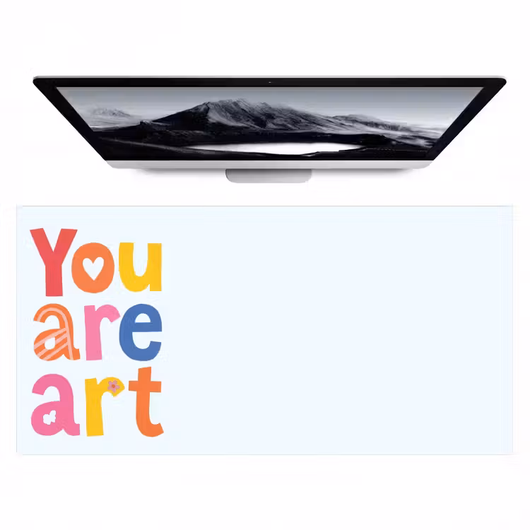 Bureau onderlegger - You are art - Kleurrijk - Grafisch — 1