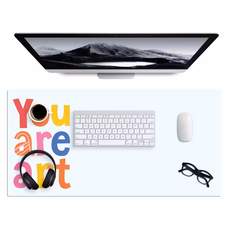 Bureau onderlegger - You are art - Kleurrijk - Grafisch — 4