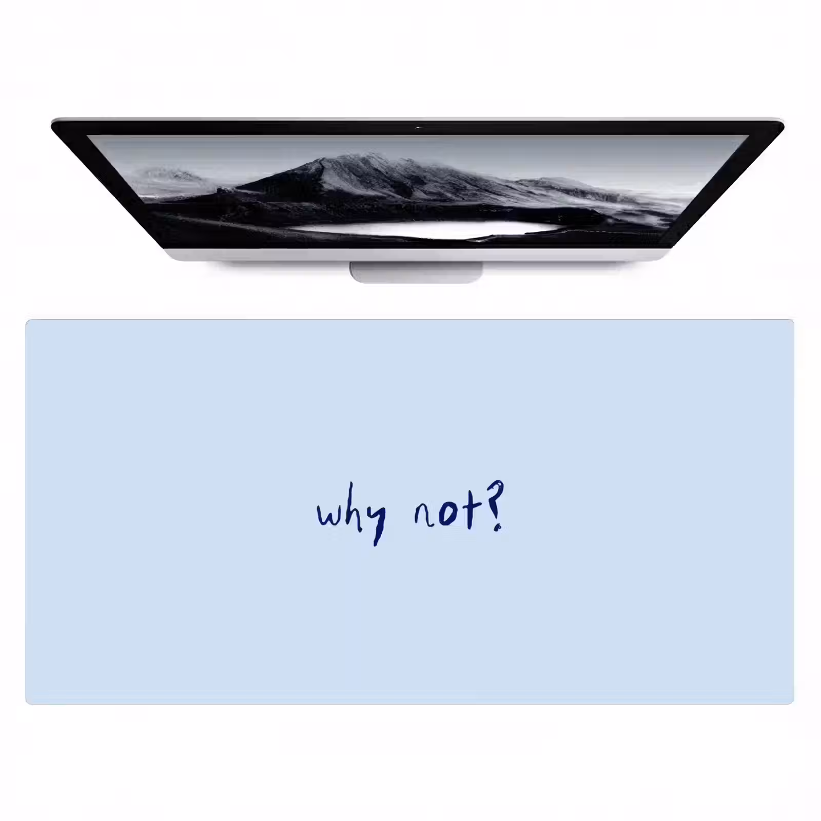 Bureau onderlegger - Why not - Blauw - Donker blauw - Quote — 1