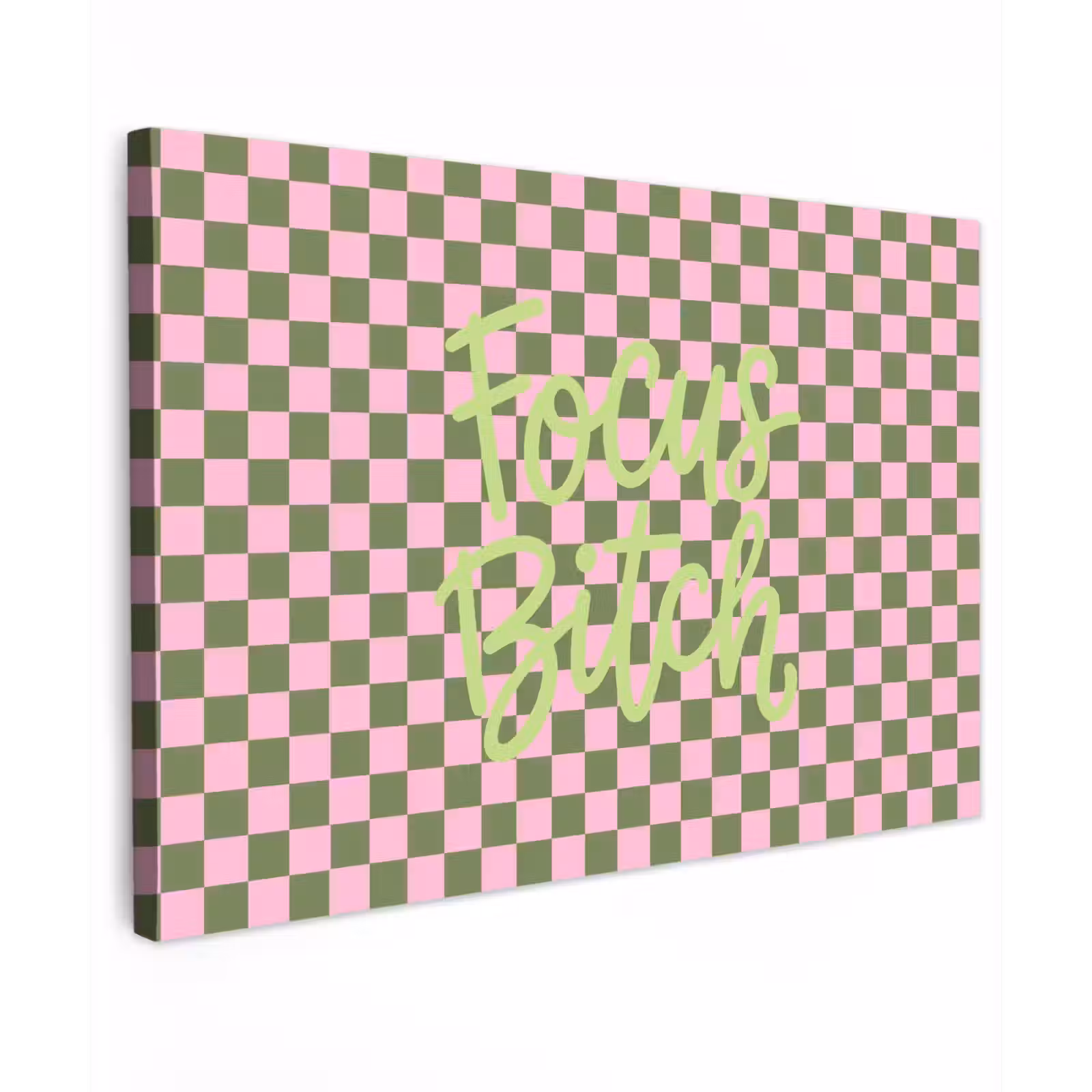 Canvas schilderij - Focus - Vakken - Roze — 1