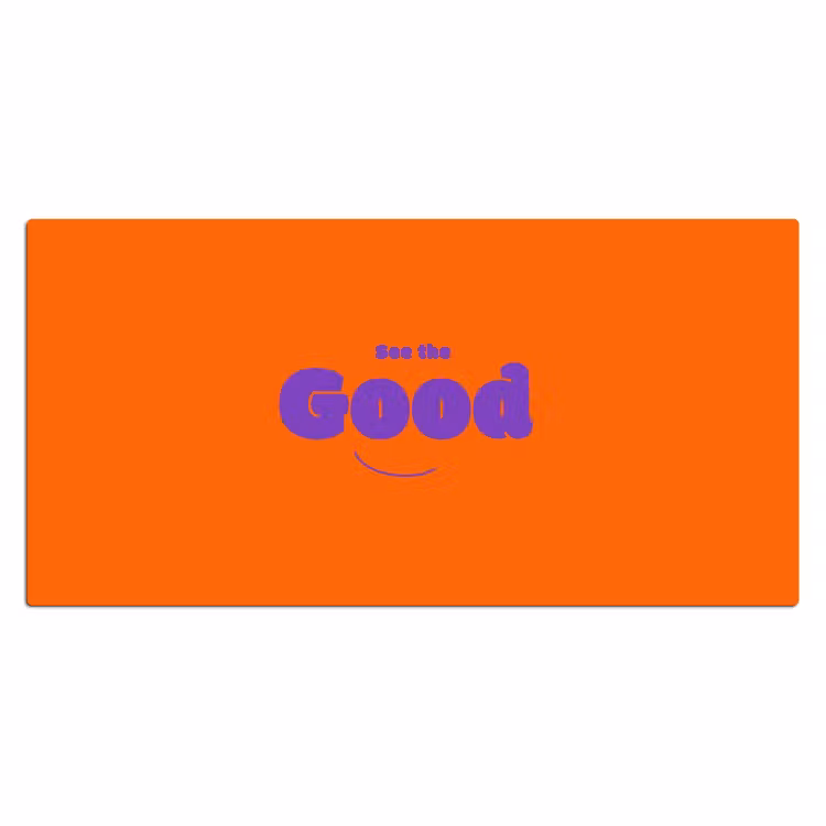 Bureau onderlegger - See the good - Paars - Oranje - Smiley — 2