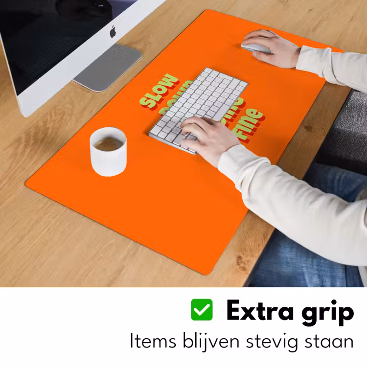 Bureau onderlegger - Slow down you're doing fine - Oranje - Simple — 6