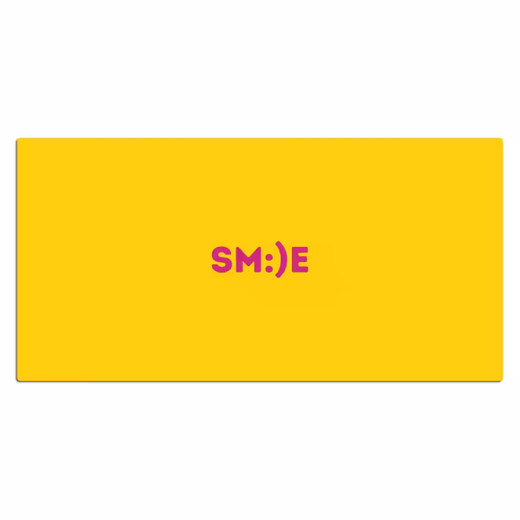 Bureau onderlegger - Smile - Roze - Geel — 2