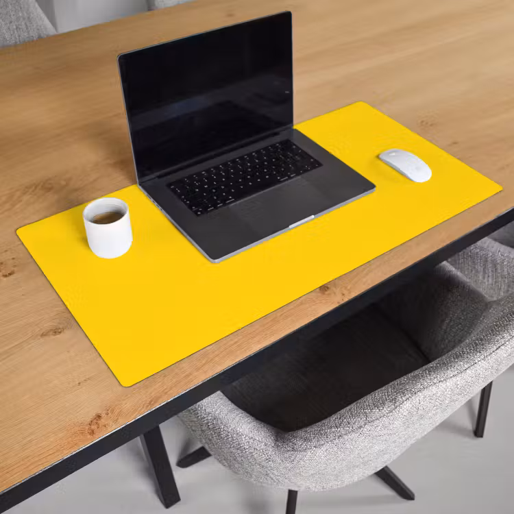 Bureau onderlegger - Smile - Roze - Geel — 3