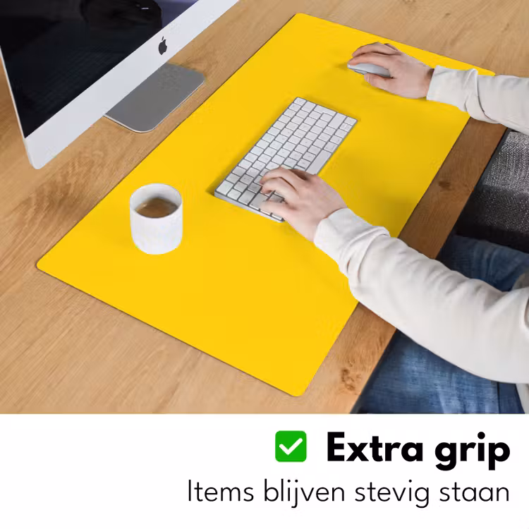 Bureau onderlegger - Smile - Roze - Geel — 6