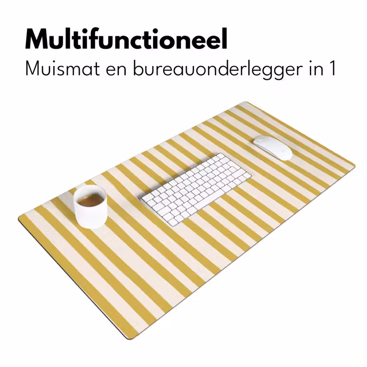 Bureau onderlegger - Strepen - Abstract - Yes you can - Rood — 7