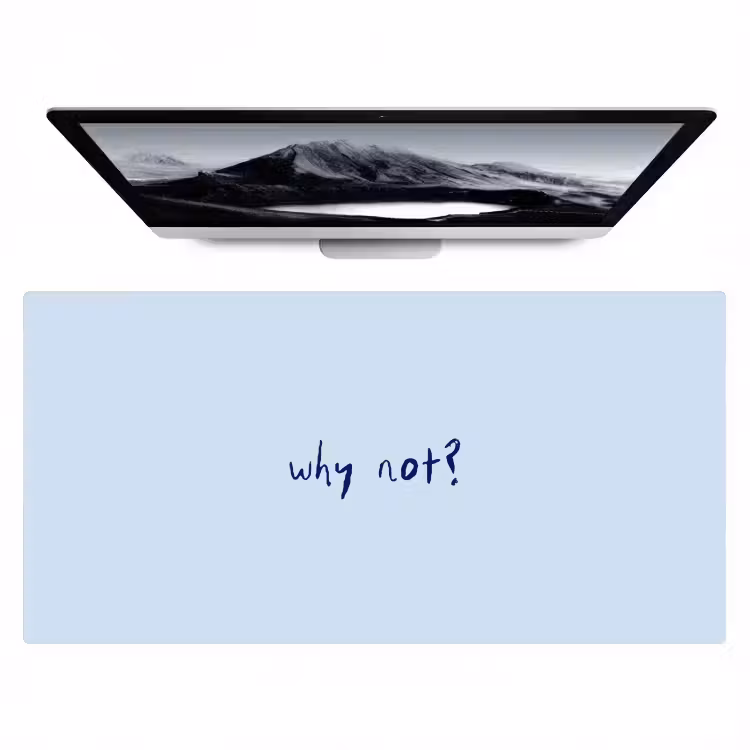 Bureau onderlegger - Why not - Blauw - Donker blauw - Quote — 1