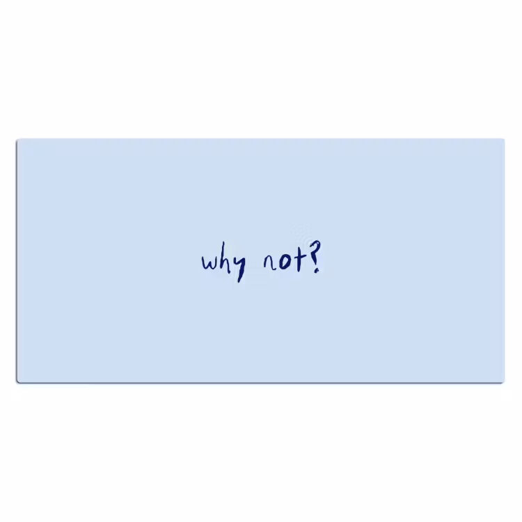 Bureau onderlegger - Why not - Blauw - Donker blauw - Quote — 2