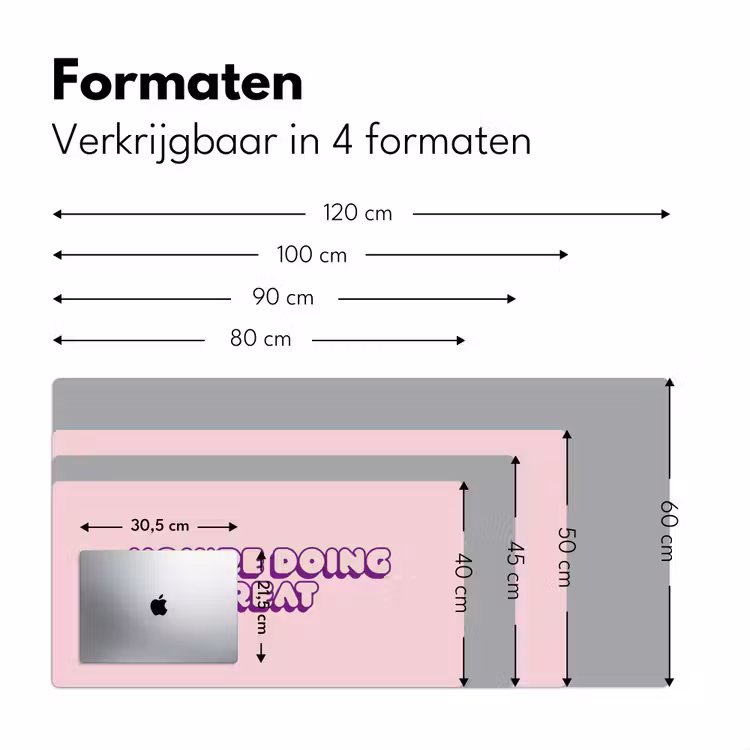 Bureau onderlegger - You're doing great - roze - 3D — 8
