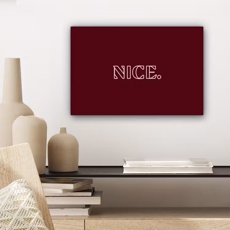 Canvas schilderij - Bordeaux - Nice - minimalistisch — 5