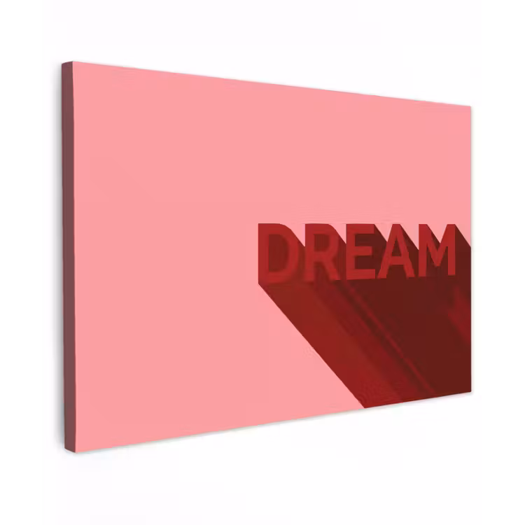 Canvas schilderij - Dream - 3D - Rood - Roze — 1
