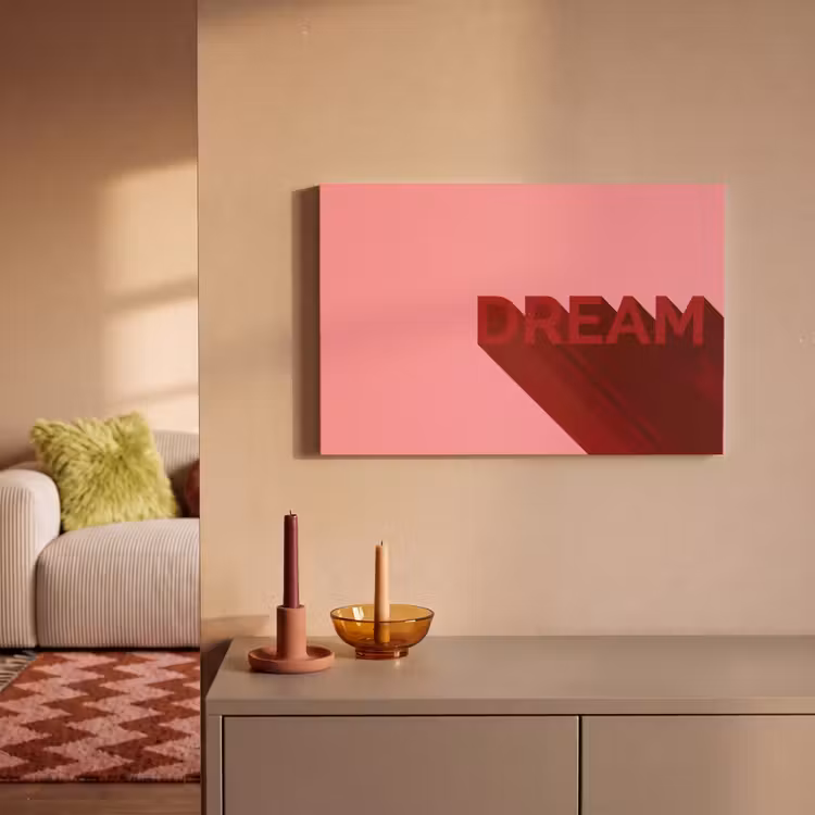 Canvas schilderij - Dream - 3D - Rood - Roze — 2
