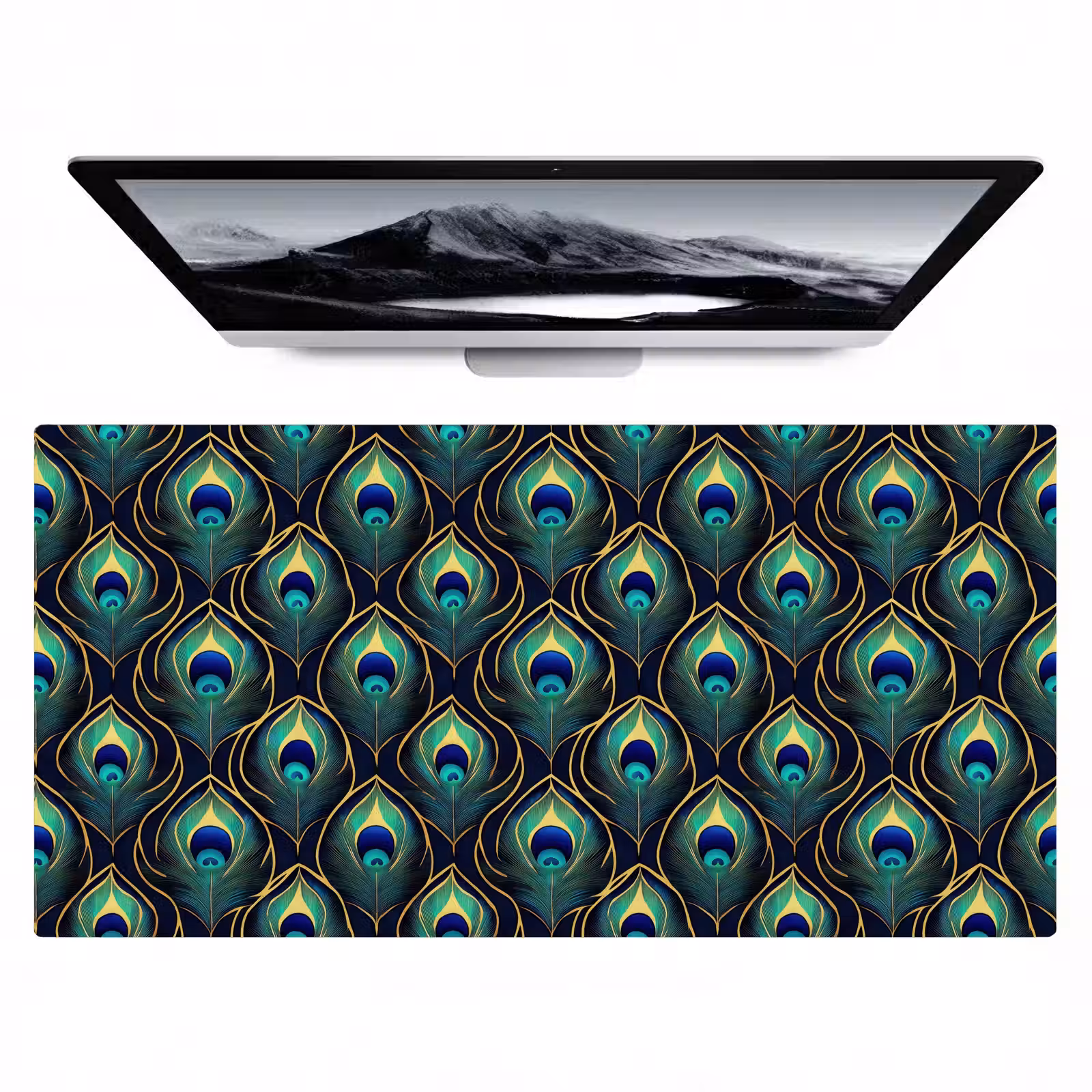 Bureau onderlegger - Pauw - Veren - Groen — 1