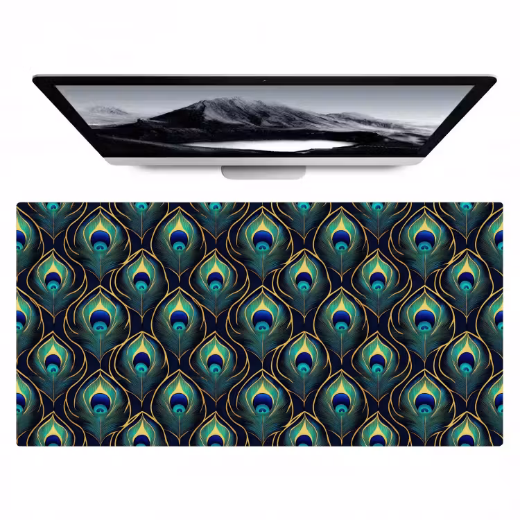 Bureau onderlegger - Pauw - Veren - Groen — 1