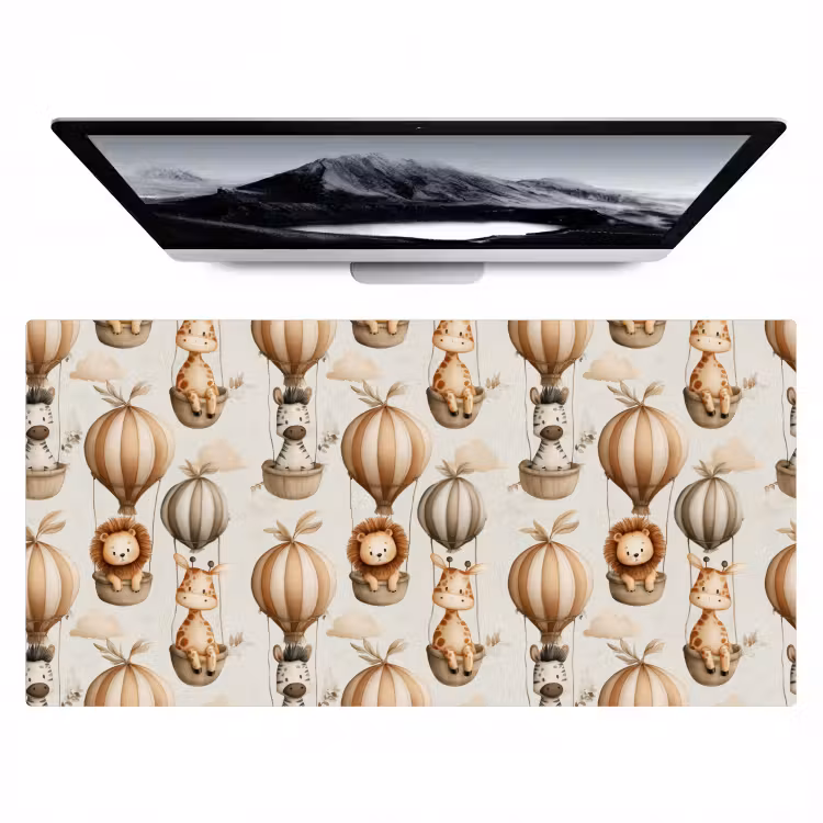Bureau onderlegger - Safari - Luchtballonen - Taupe — 1