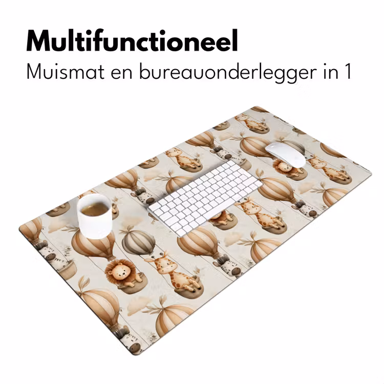 Bureau onderlegger - Safari - Luchtballonen - Taupe — 7