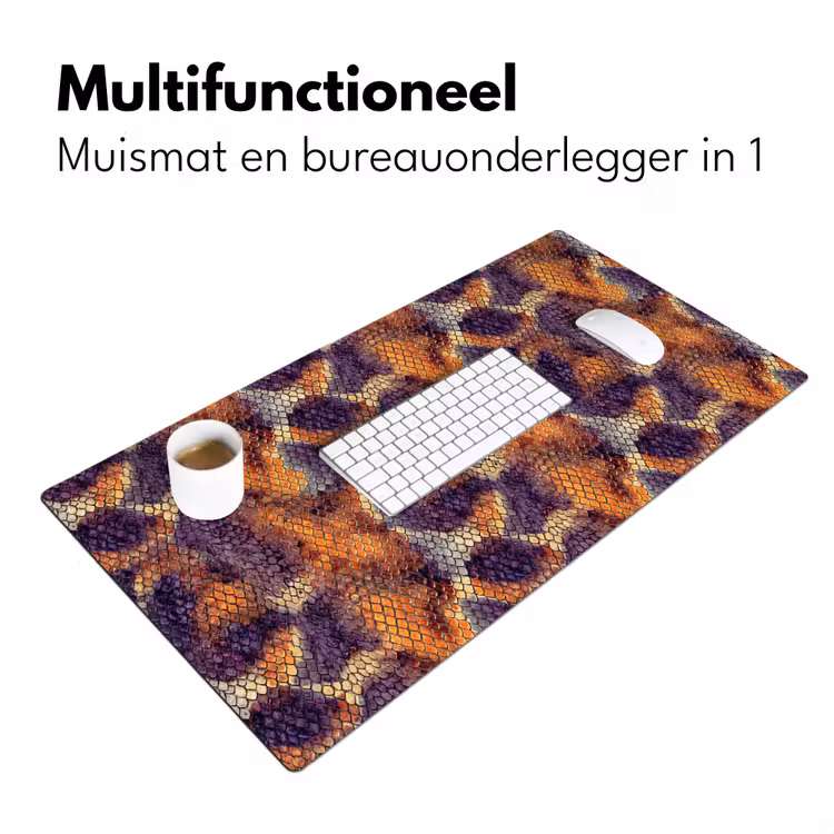 Bureau onderlegger - Slang - Kleurrijk - Schubben — 7