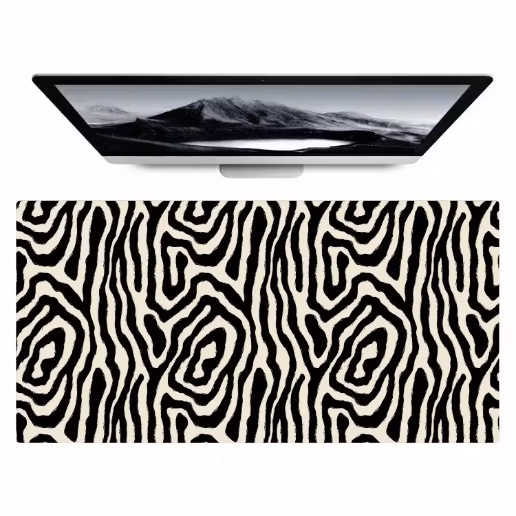 Bureau onderlegger - Zebra - Zwart - Abstract — 1