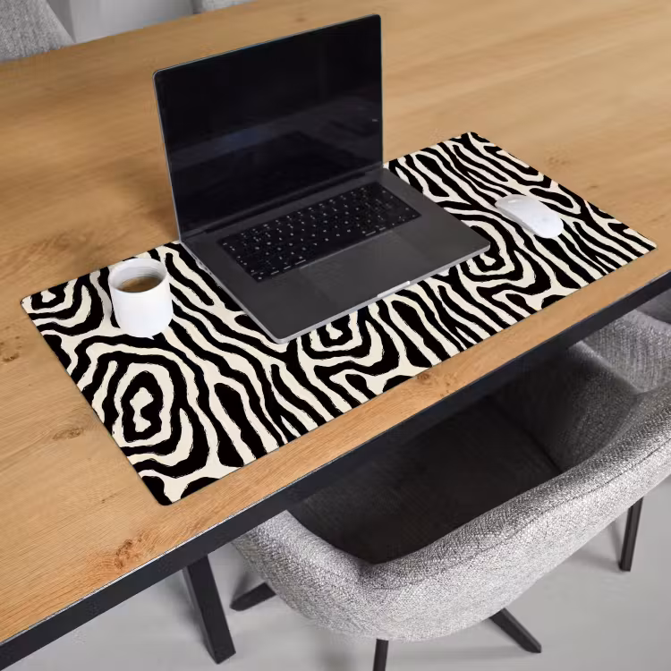 Bureau onderlegger - Zebra - Zwart - Abstract — 3