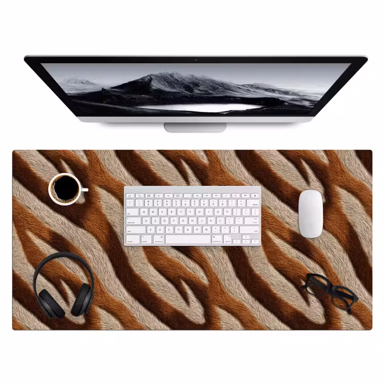 Bureau onderlegger - Zebra - Bruin - Patroon — 4