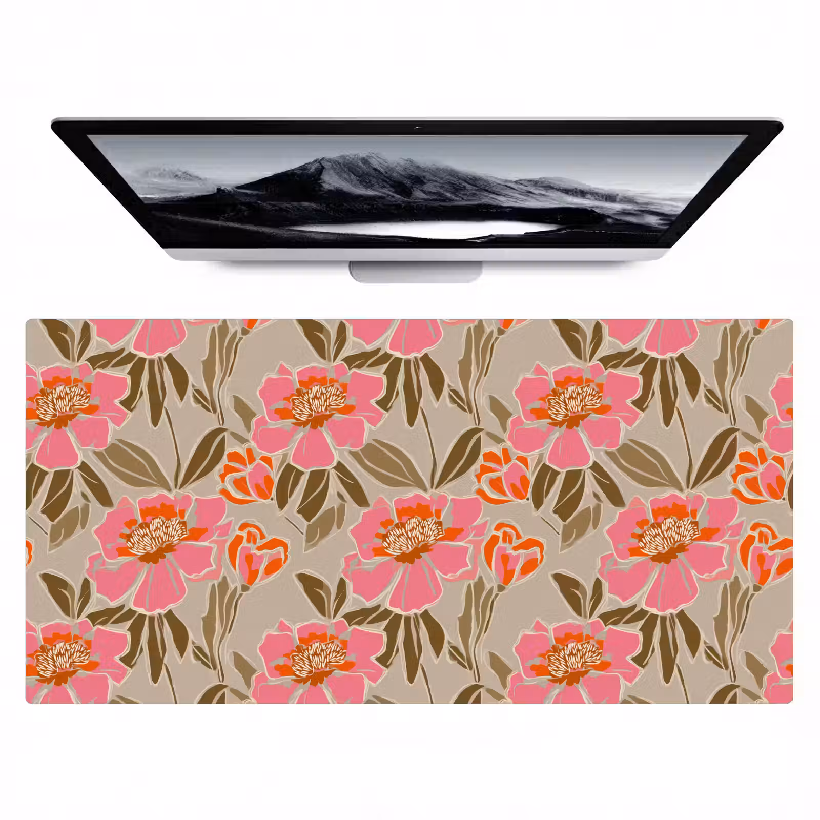 Bureau onderlegger - Pioenrozen - Patroon - Roze — 1
