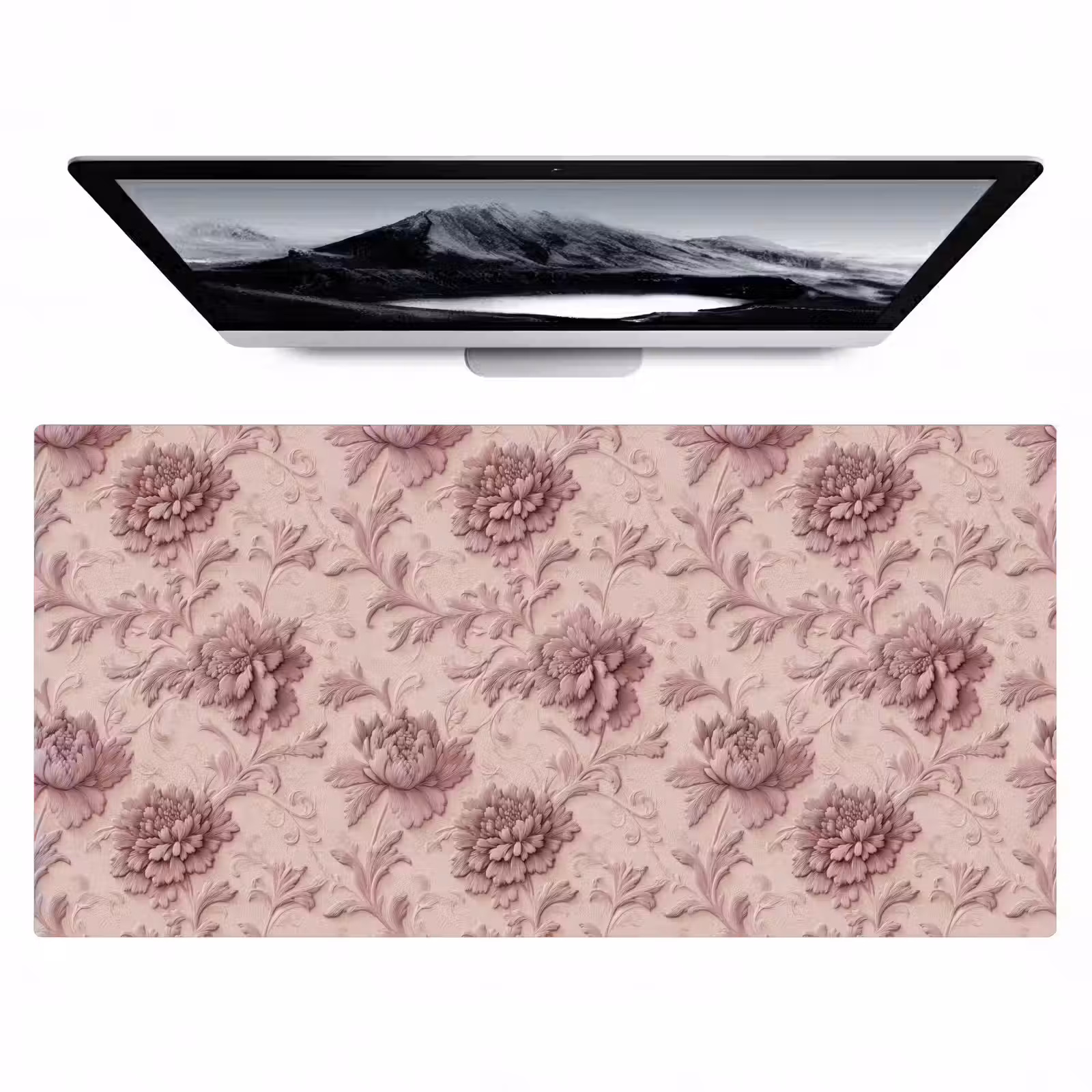 Bureau onderlegger - Reliëf - Pioenrozen - Roze — 1