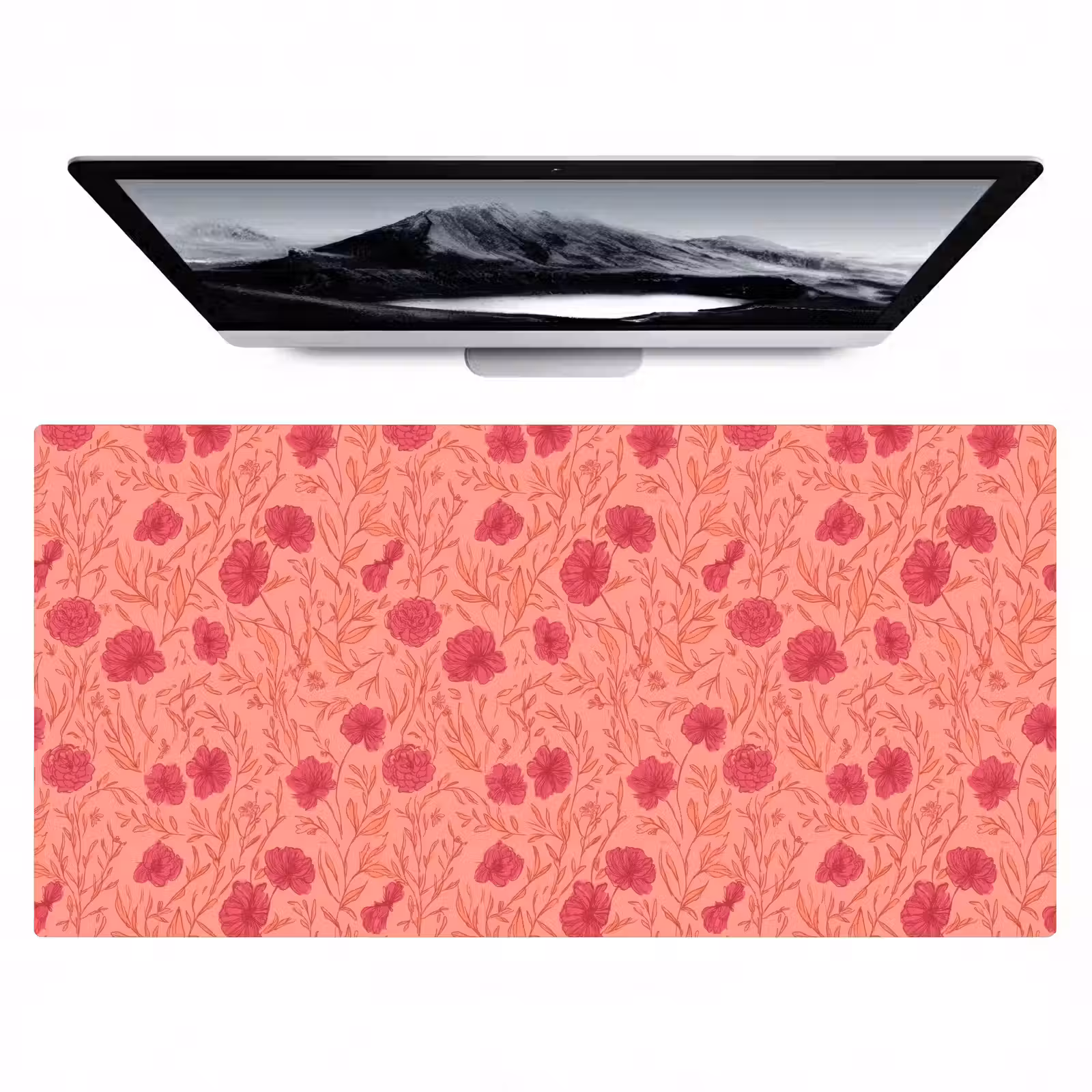 Bureau onderlegger - Weidebloemen - Romantisch - Roze — 1