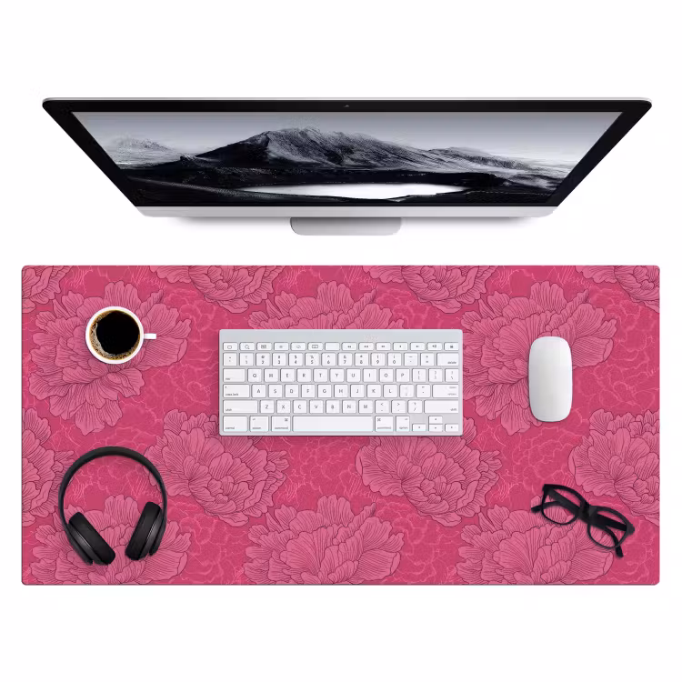 Bureau onderlegger - Pioenrozen - Energiek - Roze — 4