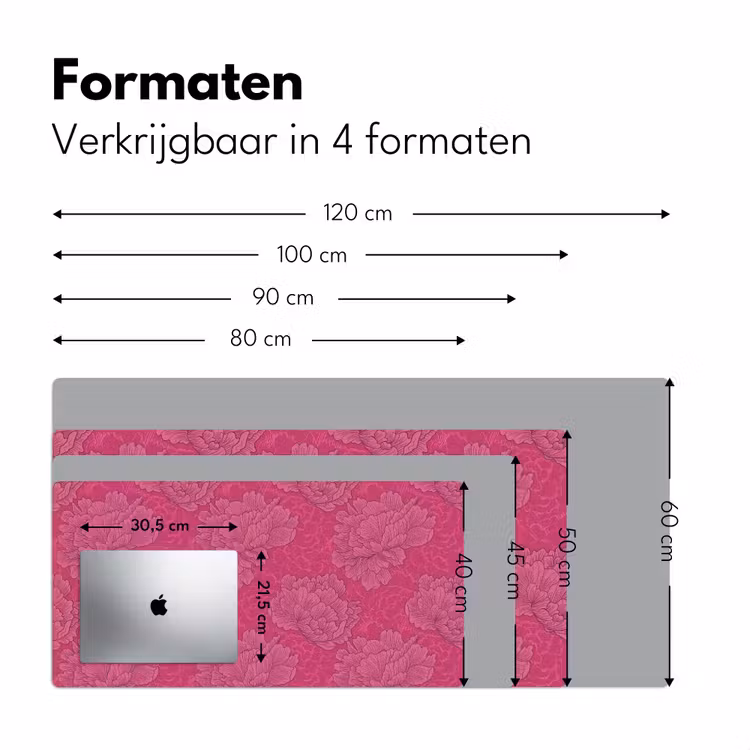 Bureau onderlegger - Pioenrozen - Energiek - Roze — 8