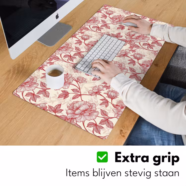 Bureau onderlegger - Pioenrozen - Modern - Rood — 6