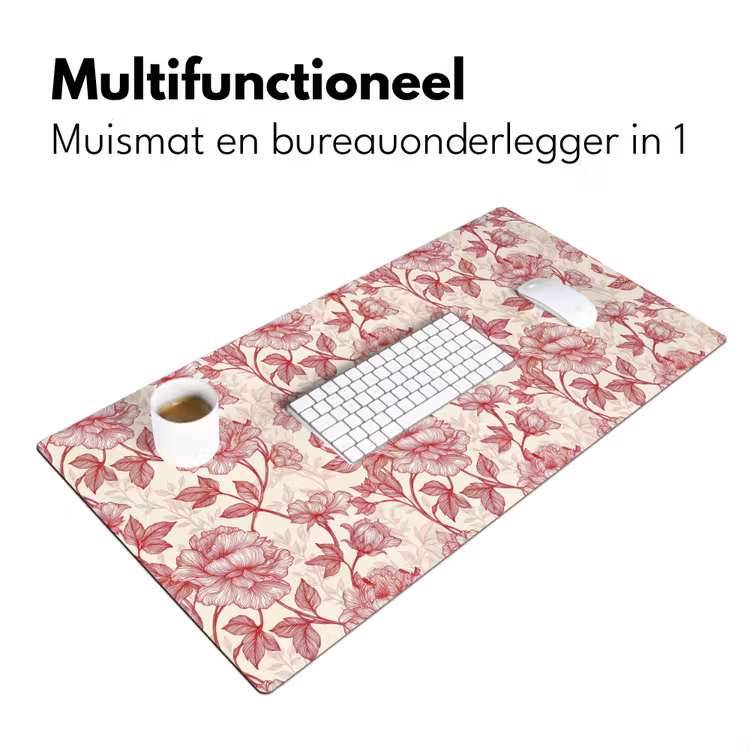 Bureau onderlegger - Pioenrozen - Modern - Rood — 7