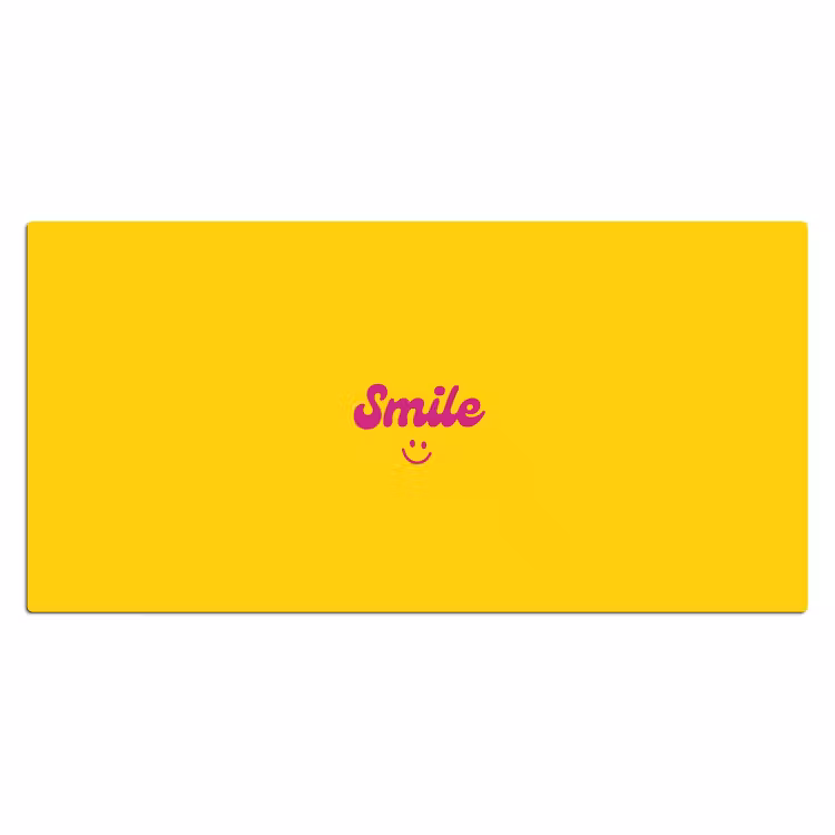 Bureau onderlegger - Smile - Geel - Roze — 2