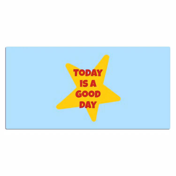 Bureau onderlegger - Ster - Today is a good day - Blauw — 2