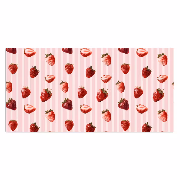 Bureau onderlegger - Strepen - Aardbei - Roze — 2